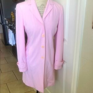 Emma James light pink button down mid length jacket size 6P